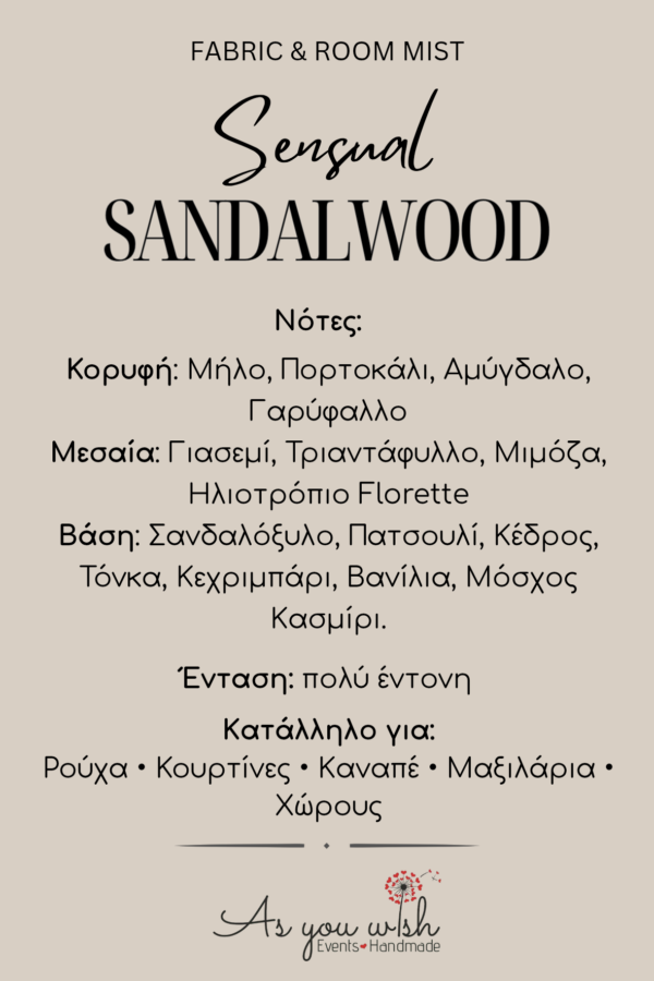 Fabric & Room mist Sensual Sandalwood